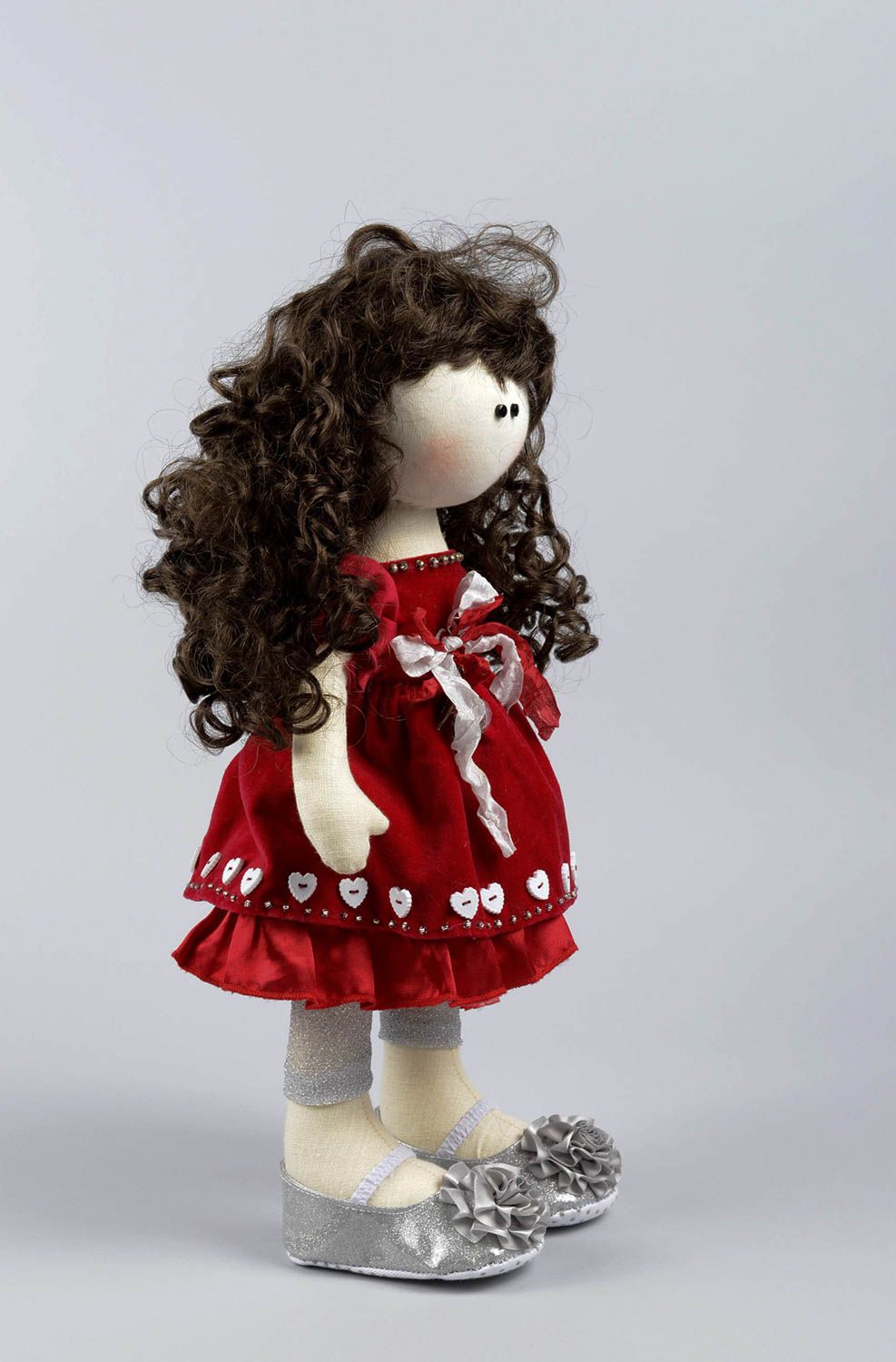 Кукла ручной работы кукла из ткани игрушка из льна мягкая кукла красивая фото 3