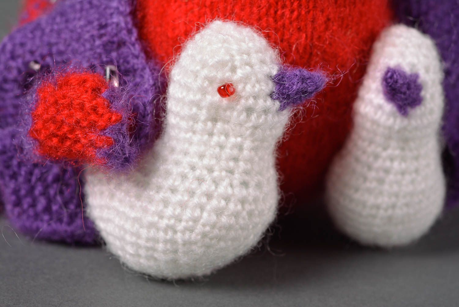 Handmade knitted bird toy stuffed toy nursery decor present for children photo 4