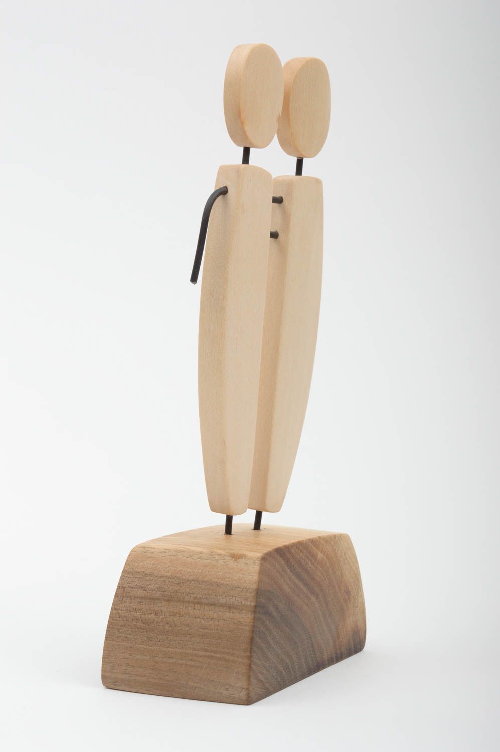 Figura artesanal de madera y metal decoración de hogar regalo para amigos foto 7