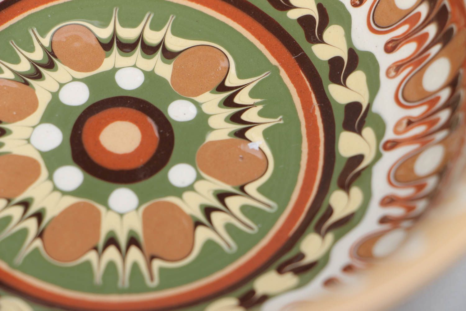 Bol de céramique avec peinture de glaçure fait main vaisselle 40 cl ethnique photo 4