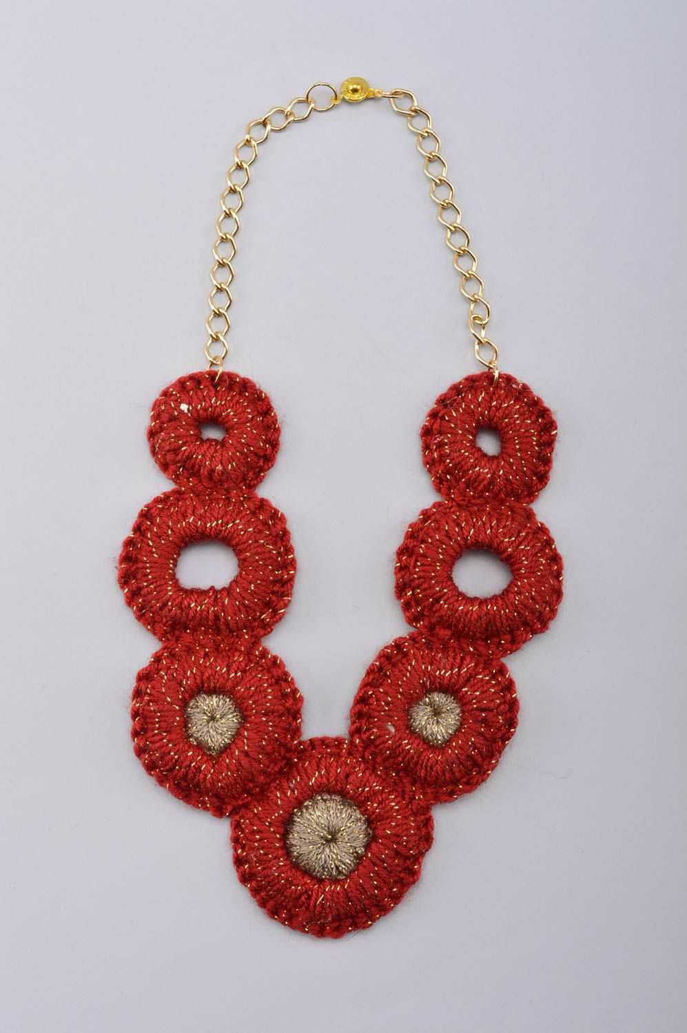 Designer necklace handmade stylish accessory textile necklace for women photo 5