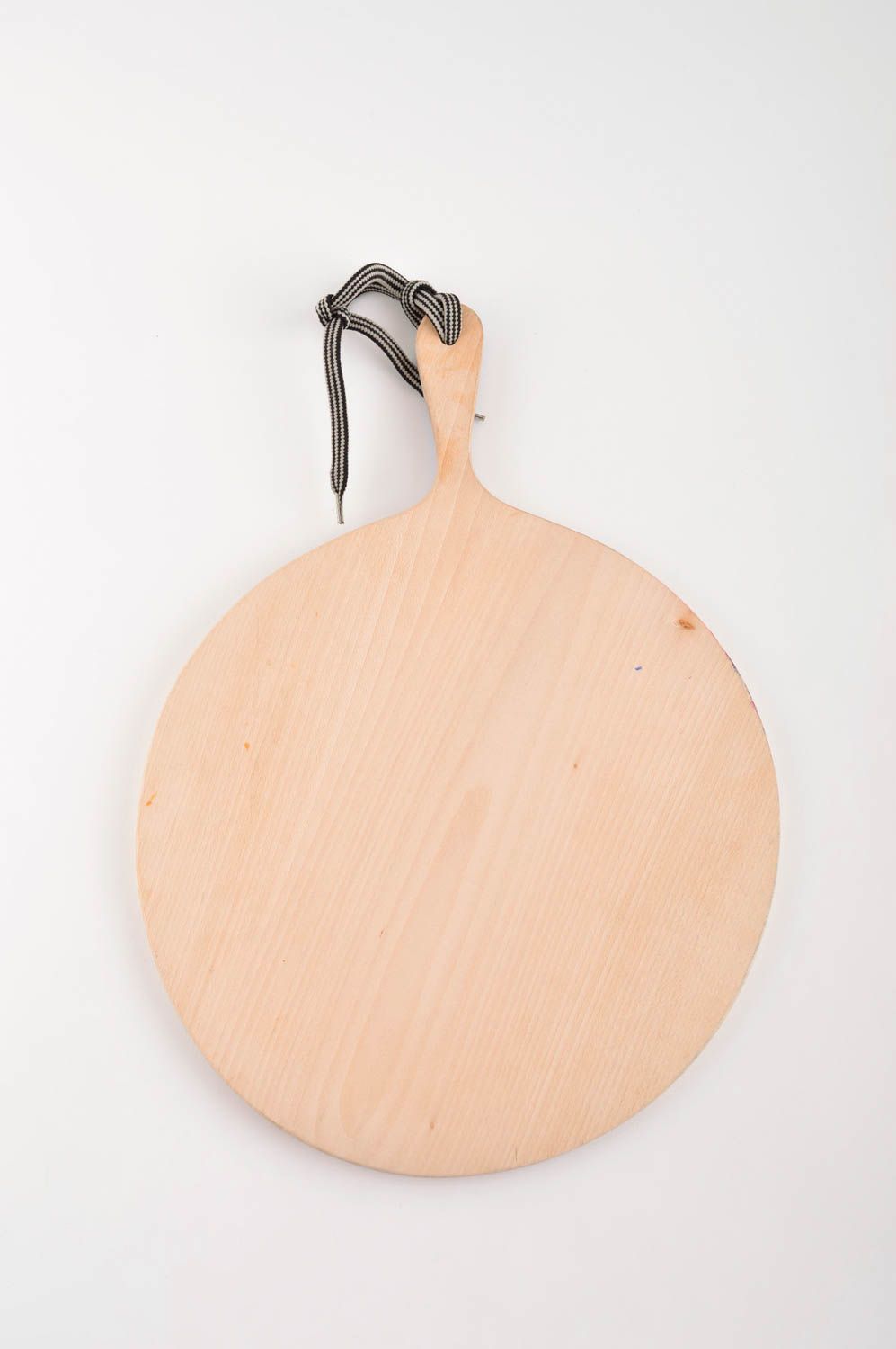 Planche à découper en bois faite main ronde originale Déco cuisine Cadeau femme photo 3