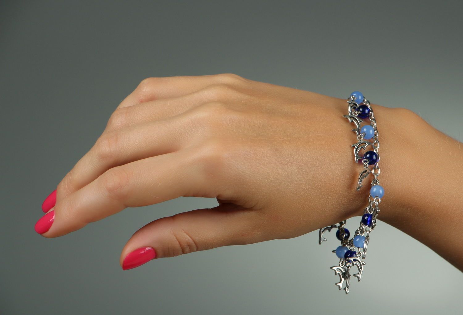 Bracelet with glass beads photo 4