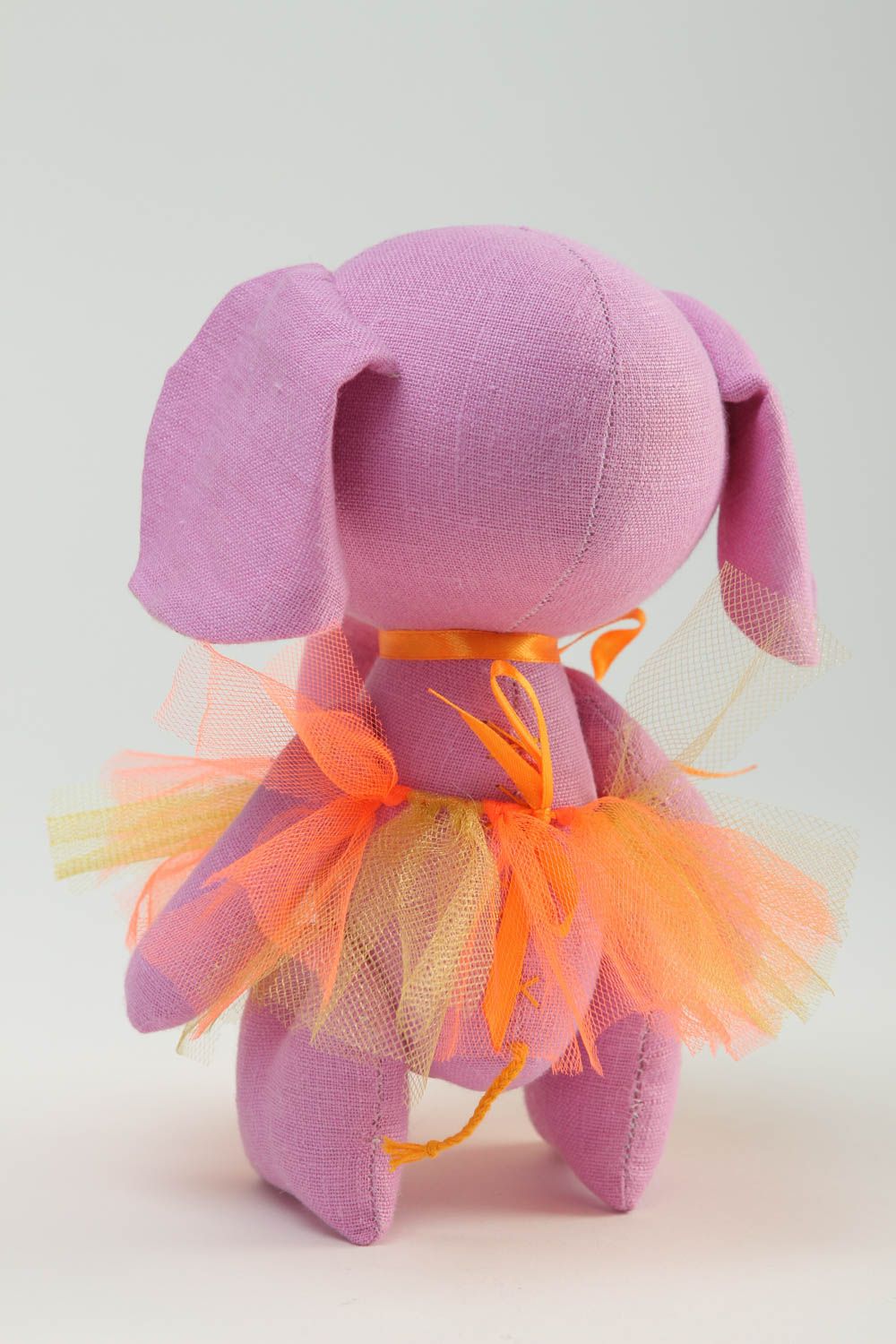 Juguete artesanal de algodón muñeco de peluche regalo original Elefante rosado foto 4