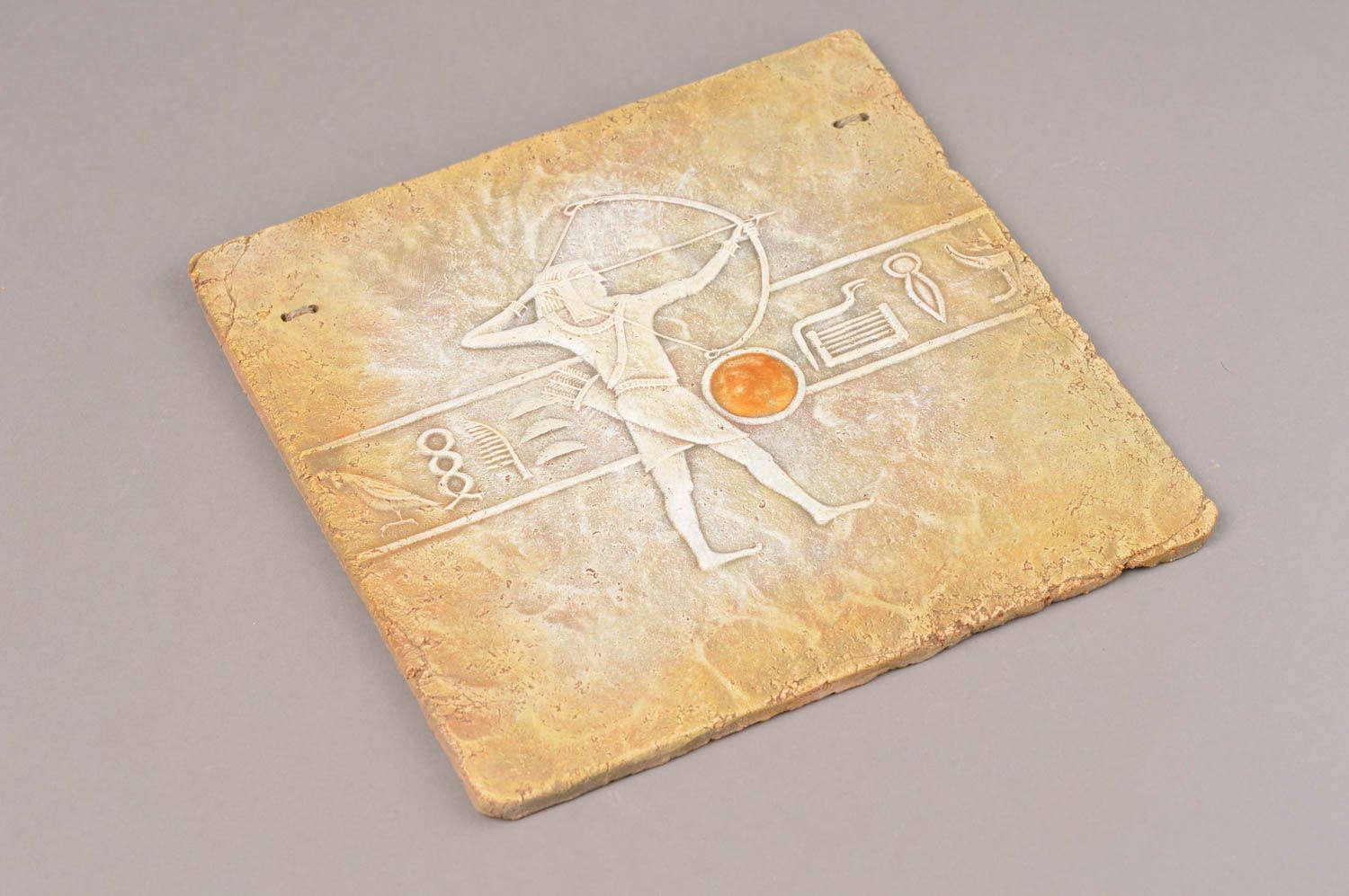 Керамическая плитка ручной работы из глины и шамота египетский Стрелец фото 7