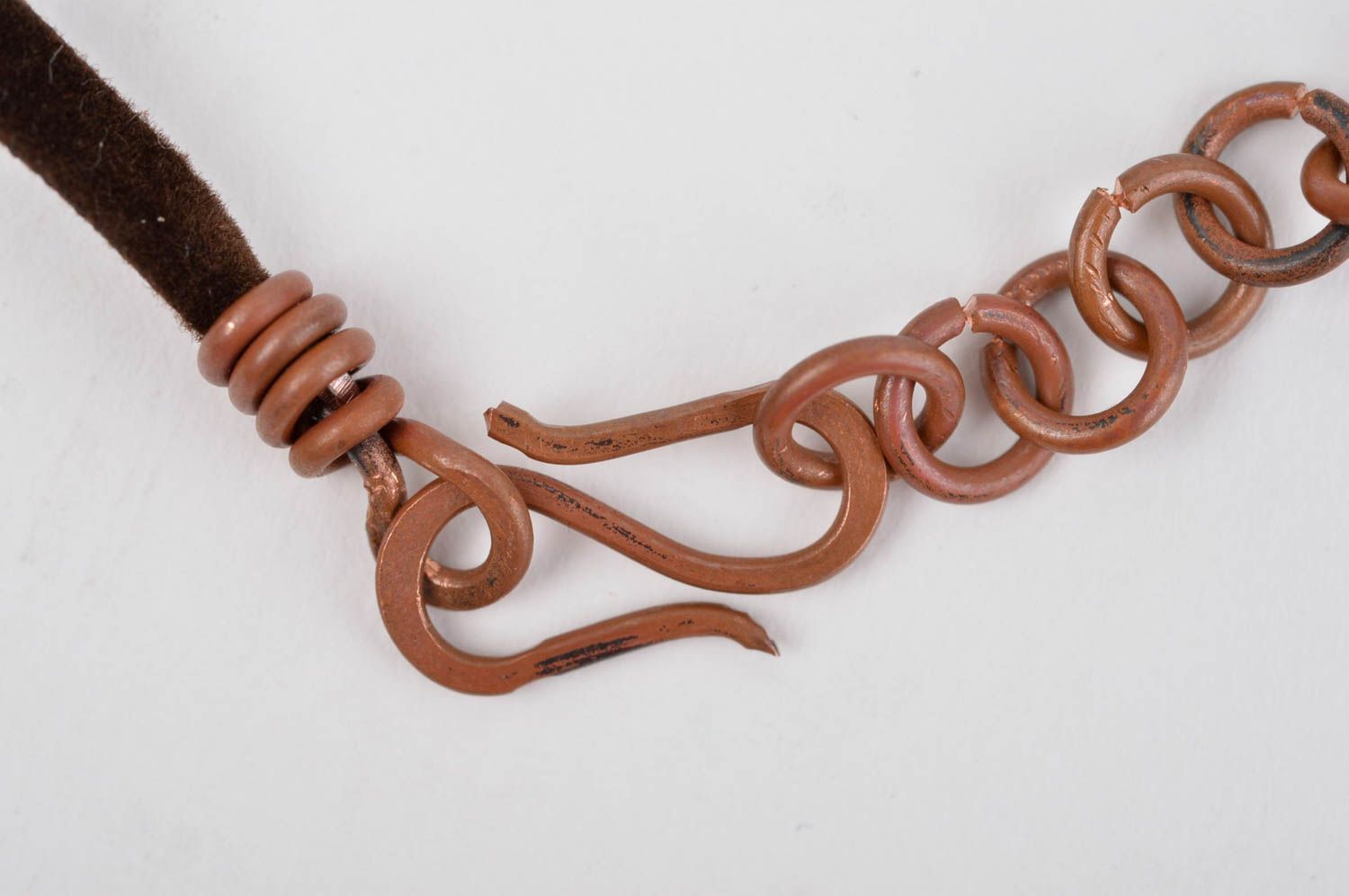 Womens handmade metal pendant agate neck pendant artisan jewelry metal craft photo 4