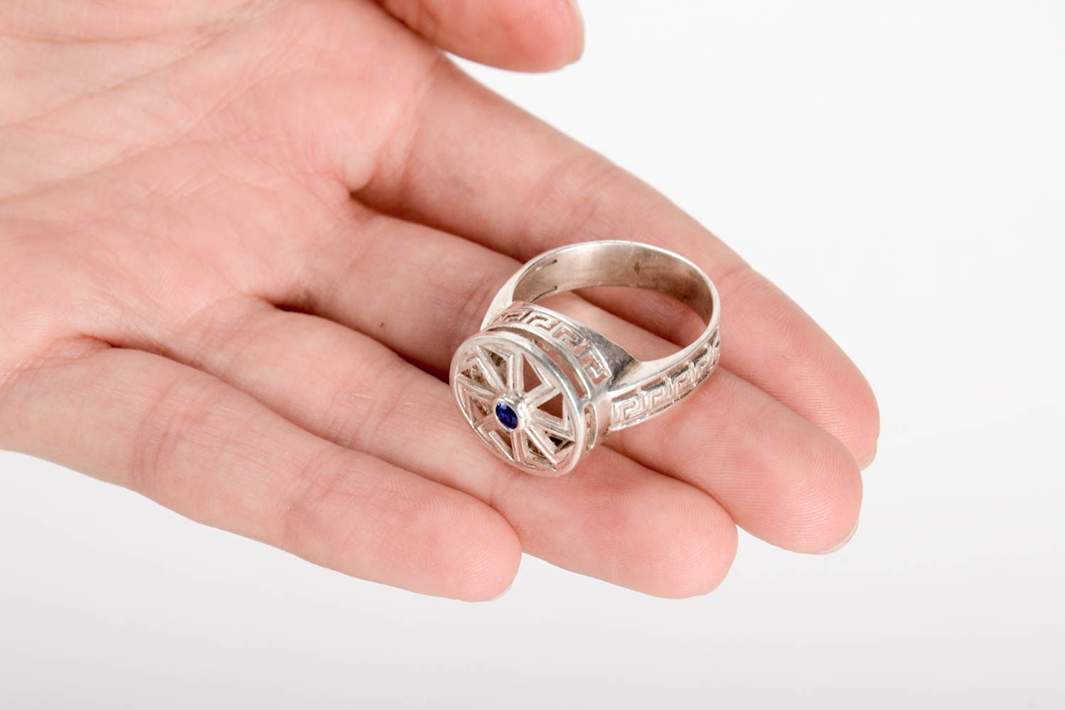 Handmade designer ring unusual ring for men stylish silver accessory gift photo 5