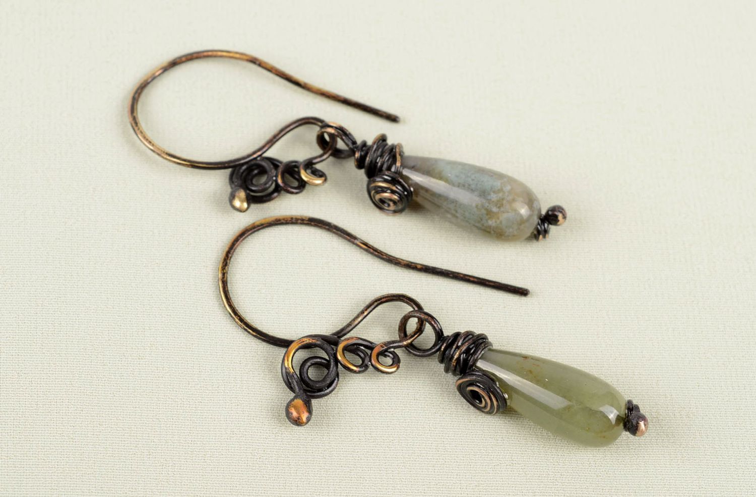 Handmade earrings unusual accessory copper jewelry gift ideas unusual earrings photo 5