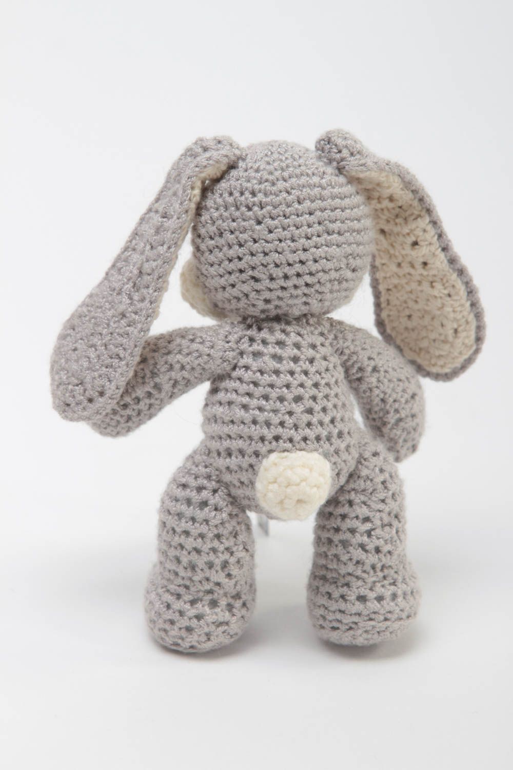 Unusual handmade soft toy crochet stuffed toy hare best toys for kids photo 3