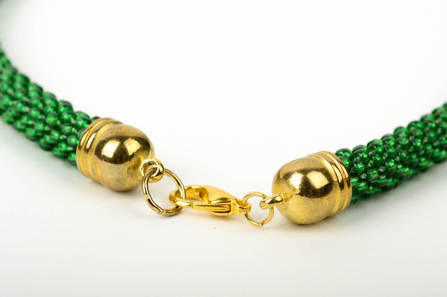 Collar de abalorios verdes artesanal regalo original para mujer bisuteria fina foto 3