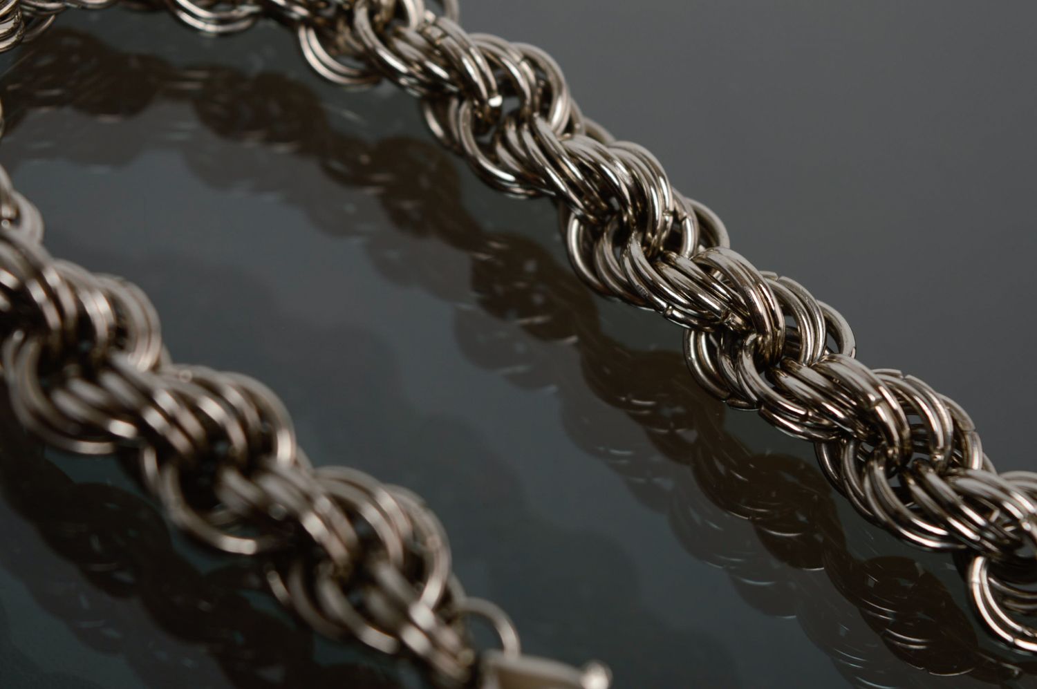Beautiful handmade chainmail metal bracelet photo 4