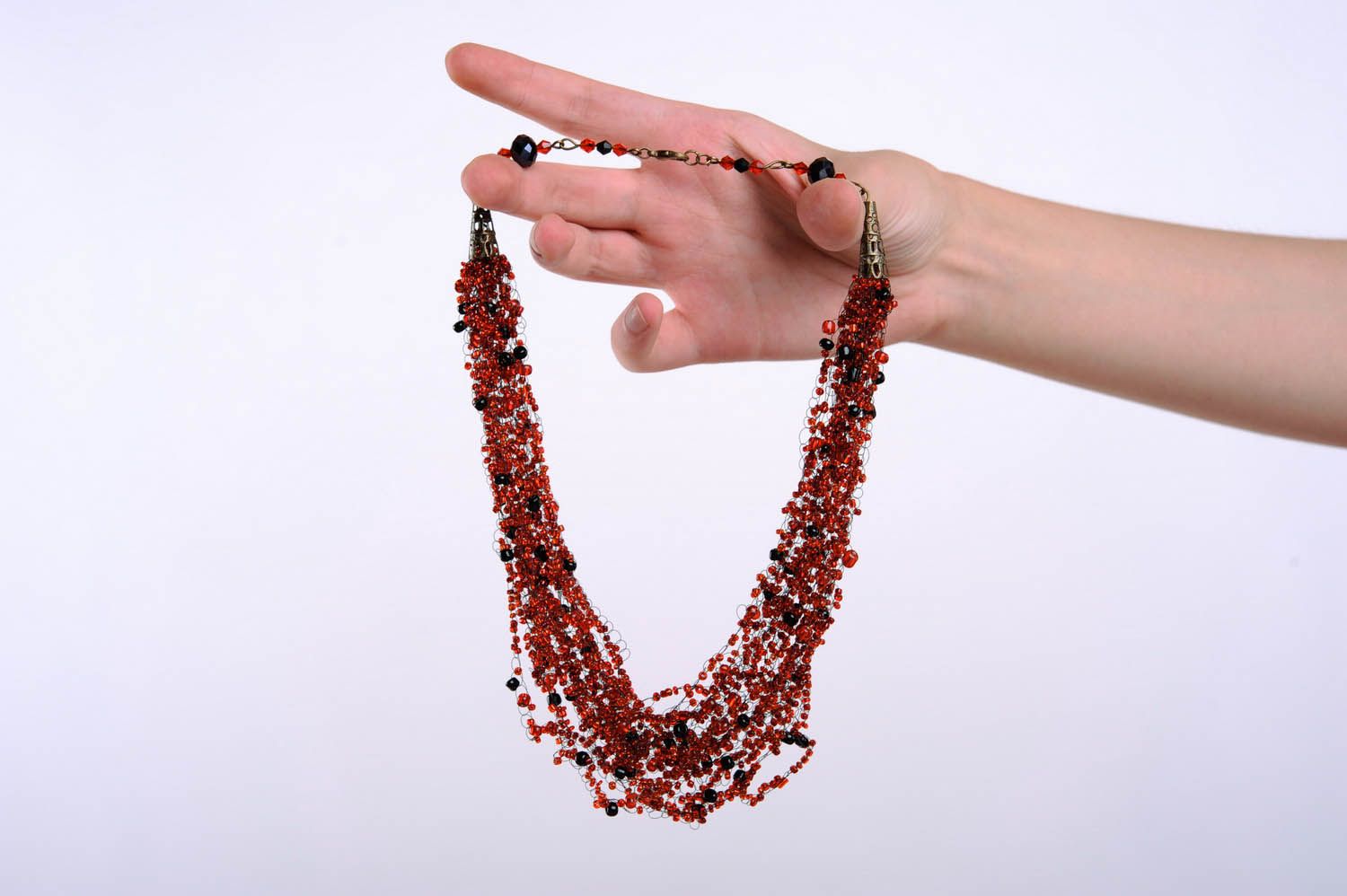 Beaded necklace with Czech beads photo 5