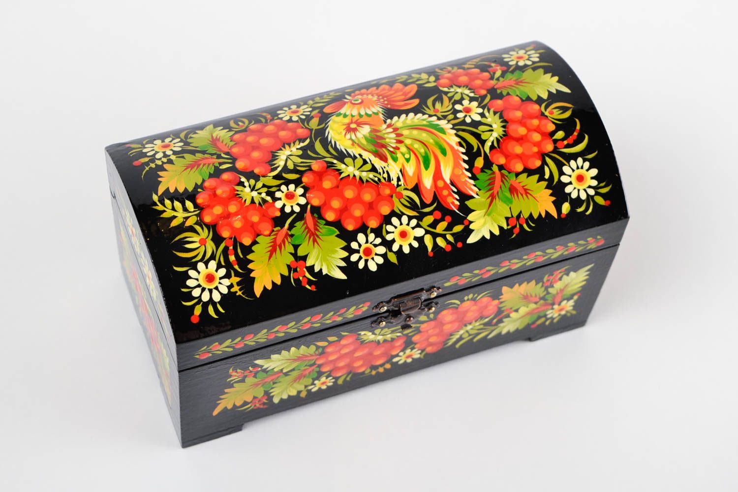 Handmade jewelry box wooden jewellery box gifts for women home decor folk art photo 5