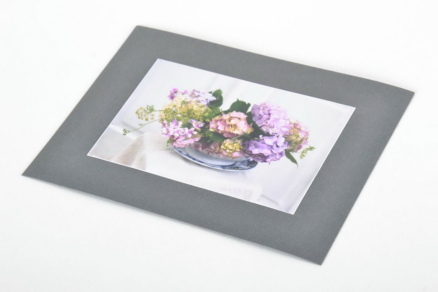 Carte de vœux artisanale avec photo de fleurs photo 2