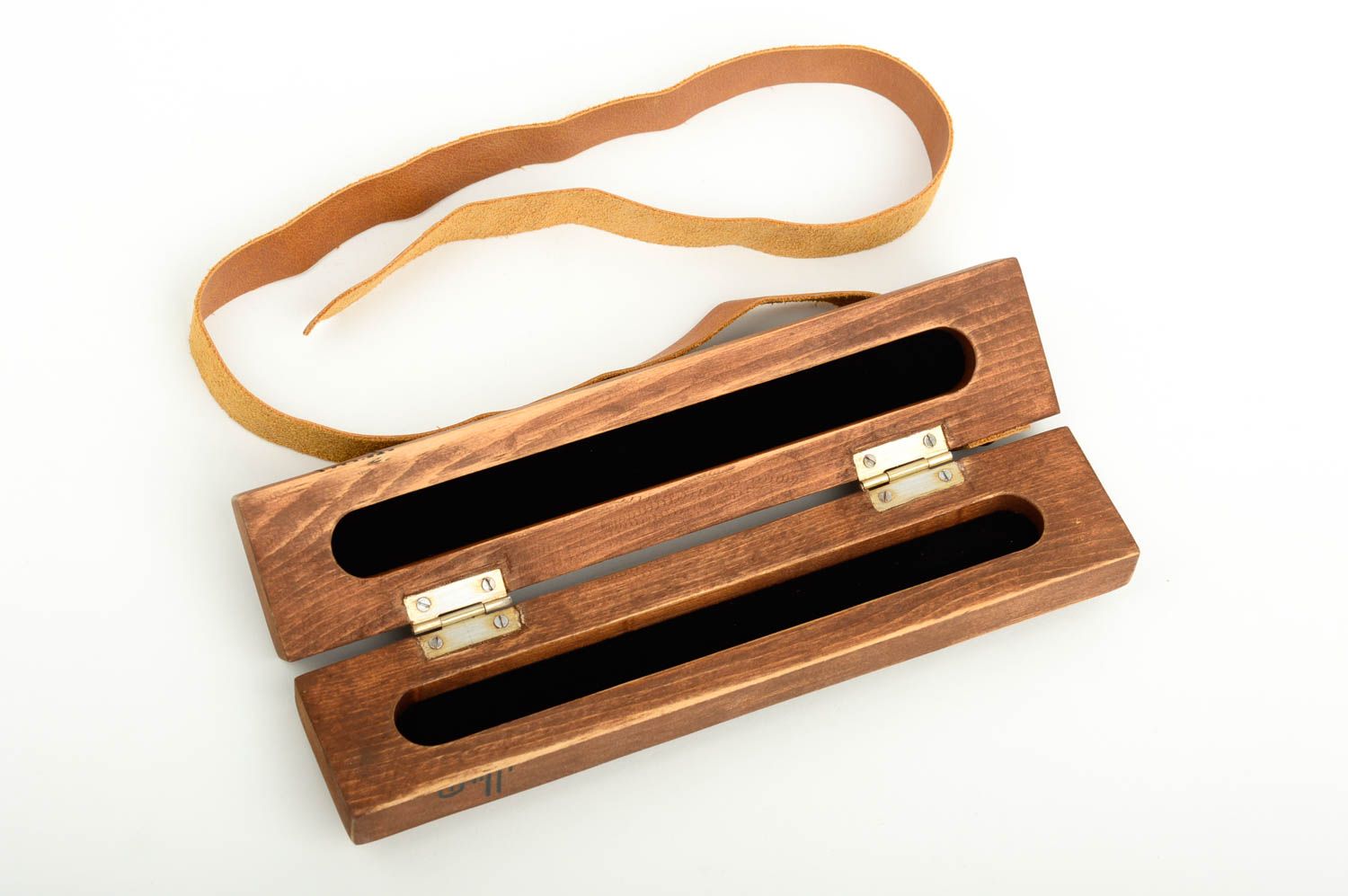 Étui stylo fait main Fourniture de bureau Cadeau original bois accessoire design photo 4