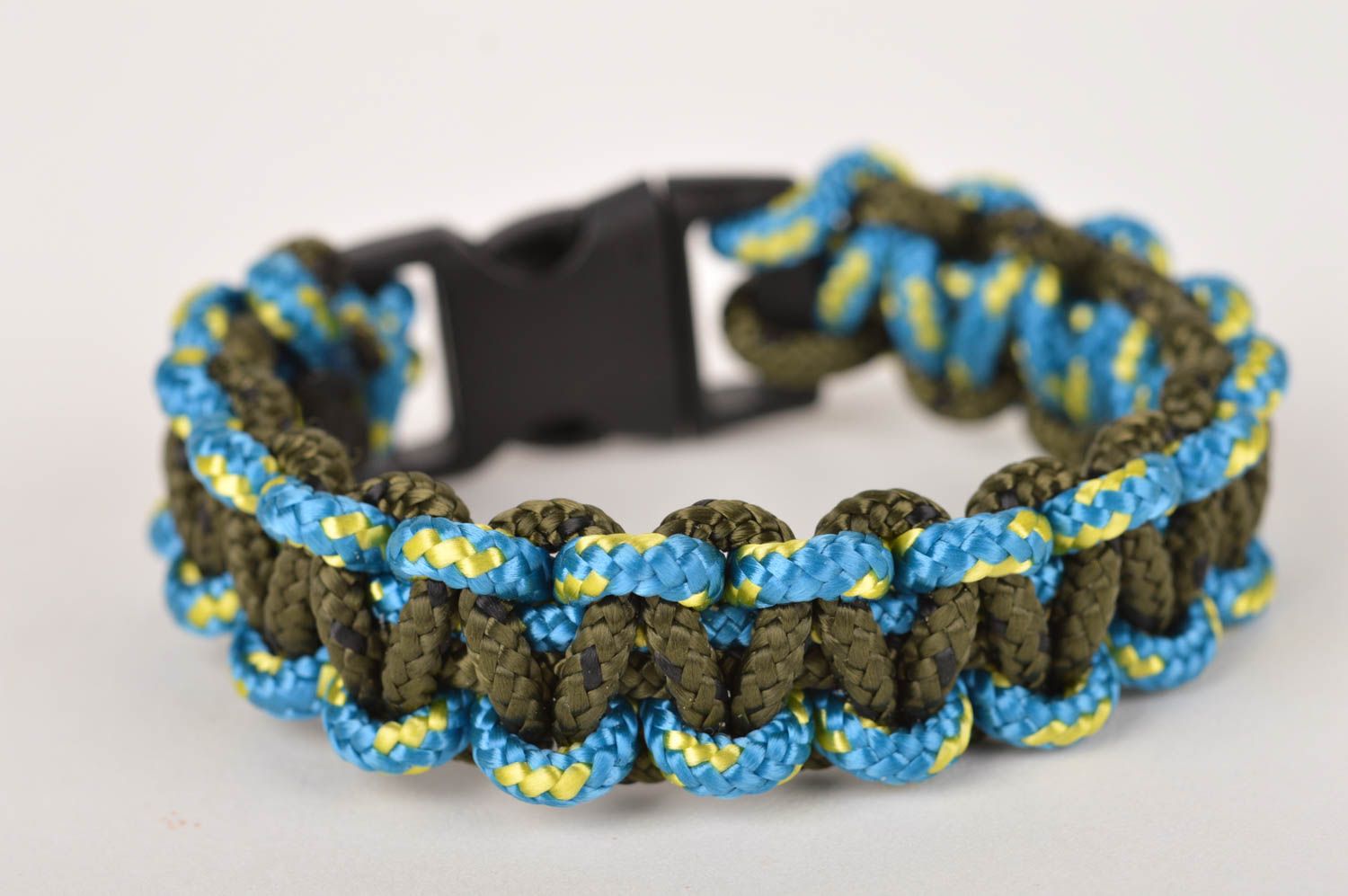 Unusual handmade survival bracelet unisex cord bracelet fashion trends photo 2