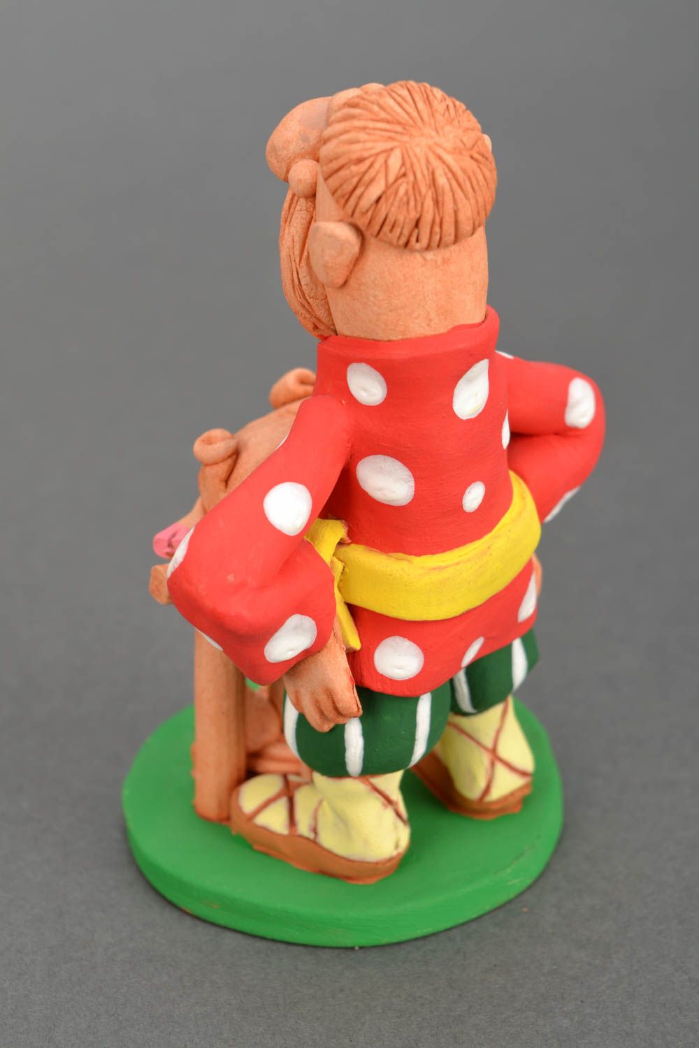 Figurine céramique Cosaque avec cochon photo 5
