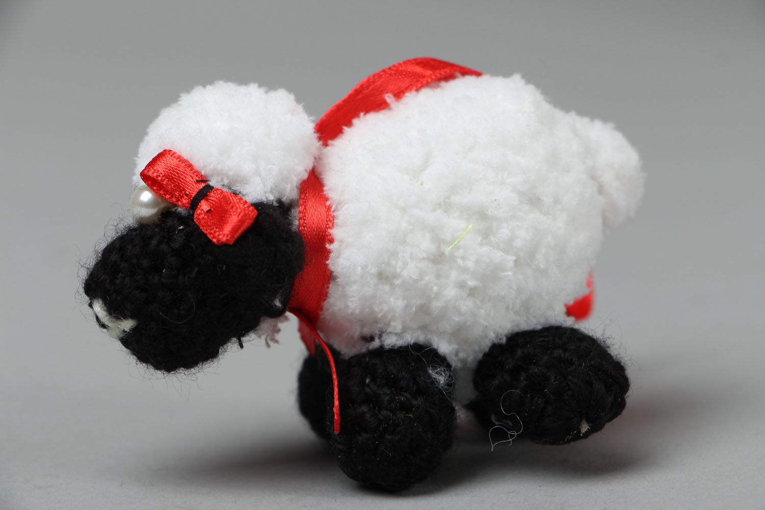 Handmade soft toy in the shape of lamb photo 2