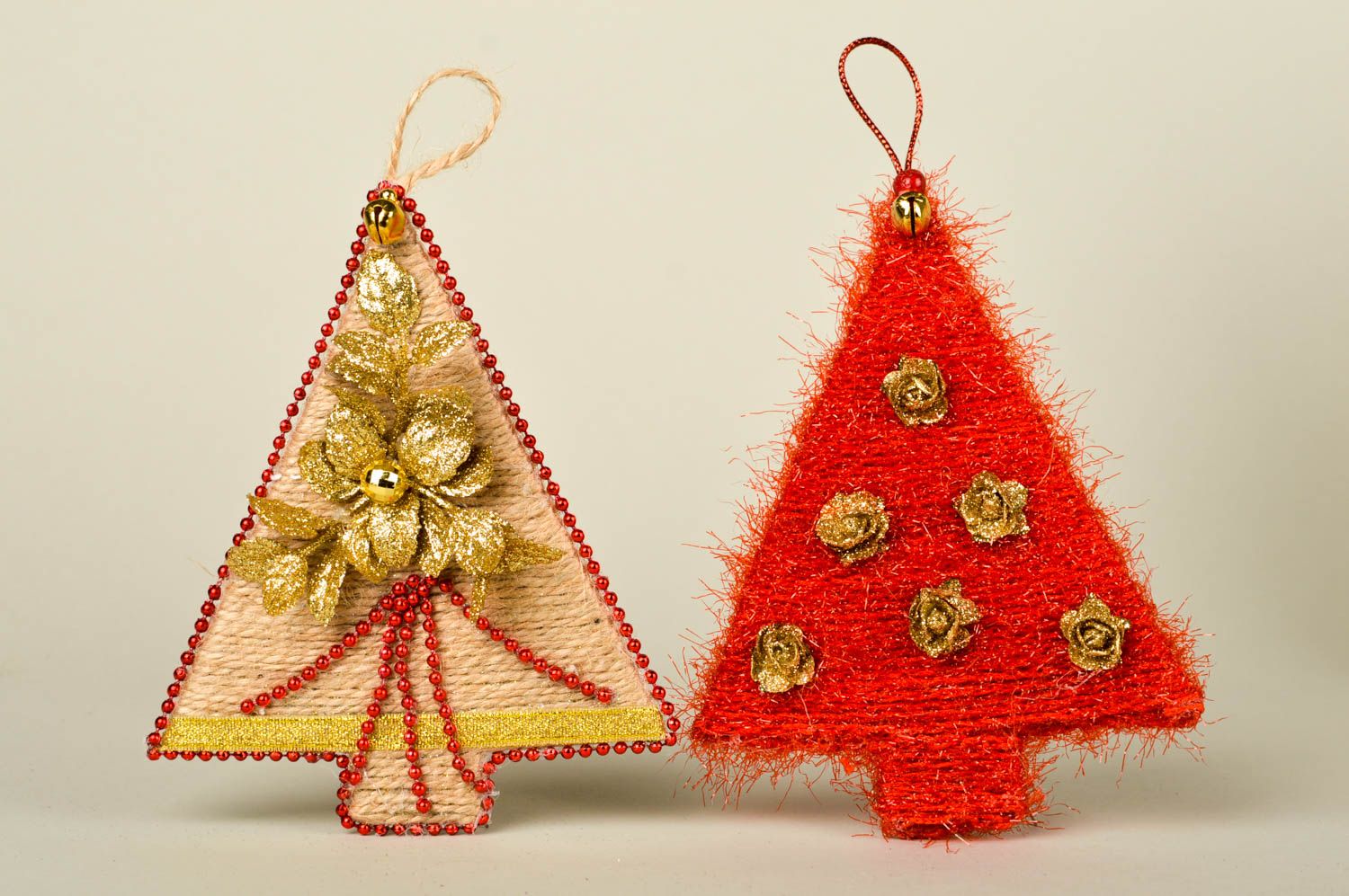 Набор украшений на елку хэнд мейд 2 изделия новогодние игрушки декор для дома фото 5