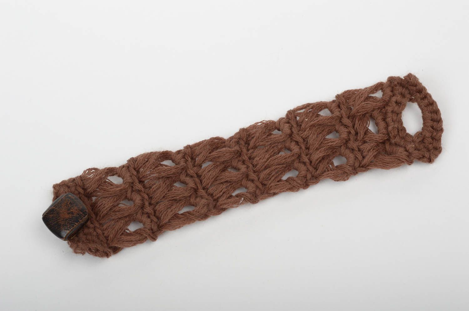 Модный браслет ручной работы браслет из ниток плетеный браслет коричневый фото 2