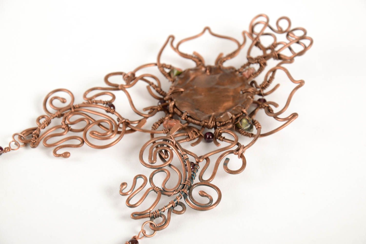 Handmade designer beautiful pendant unusual jewelry pendant with natural stone photo 4