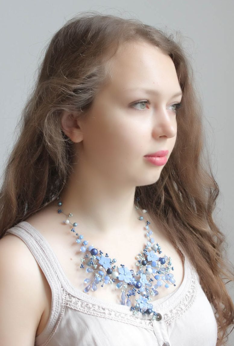 Blue necklace  photo 5