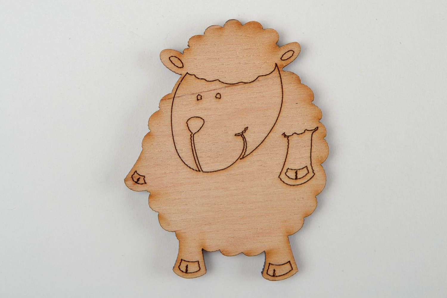 Handmade wooden fridge magnet cute unusual toy art blank for painting photo 3