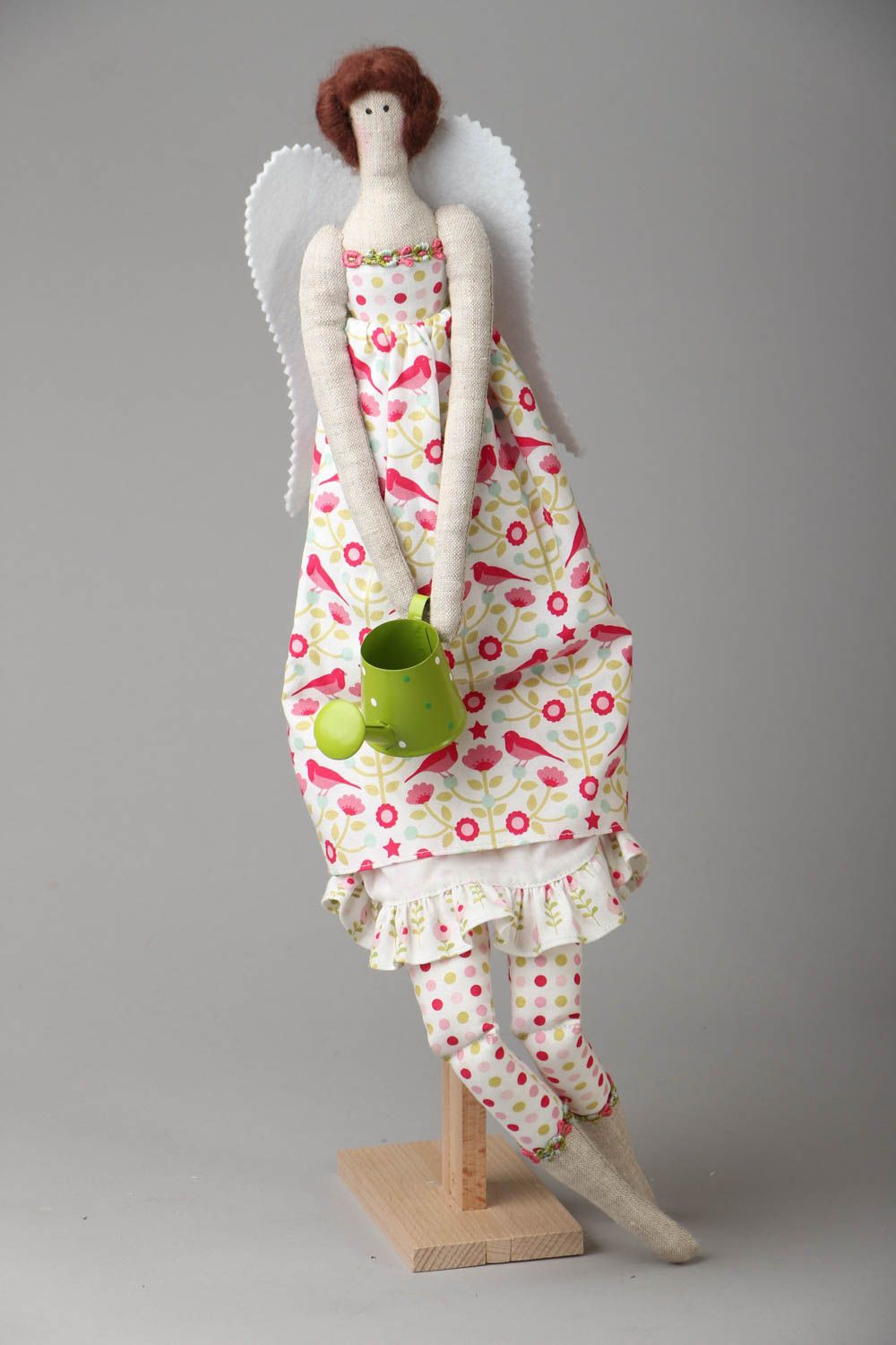 Авторская кукла из ткани Садовый ангел фото 1