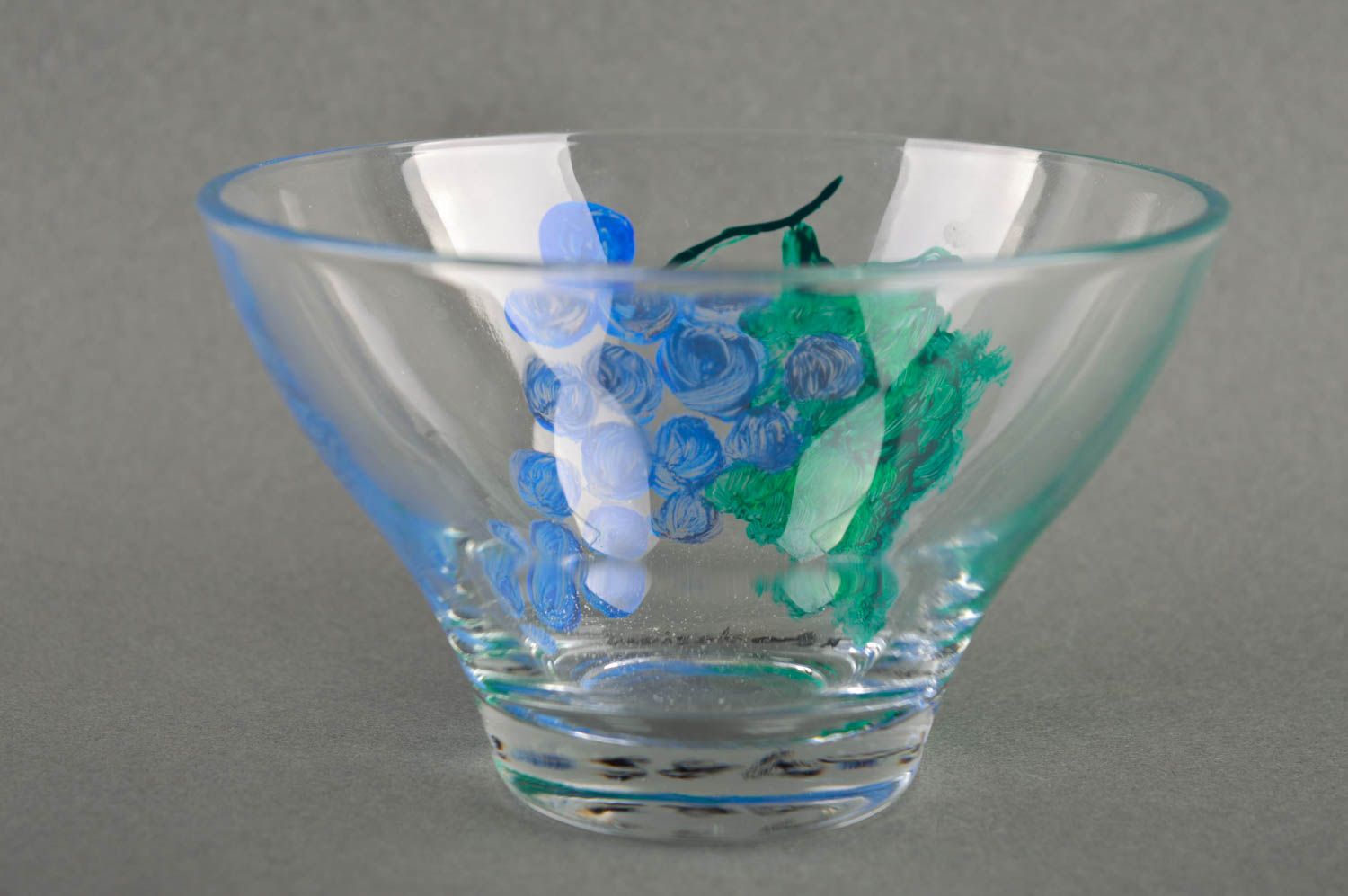 Handmade bowl glass plate handmade glass tableware painted kitchen tableware photo 3