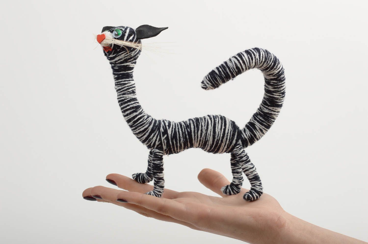 Мягкая игрушка ручной работы детская игрушка подарок ребенку в виде кота фото 5