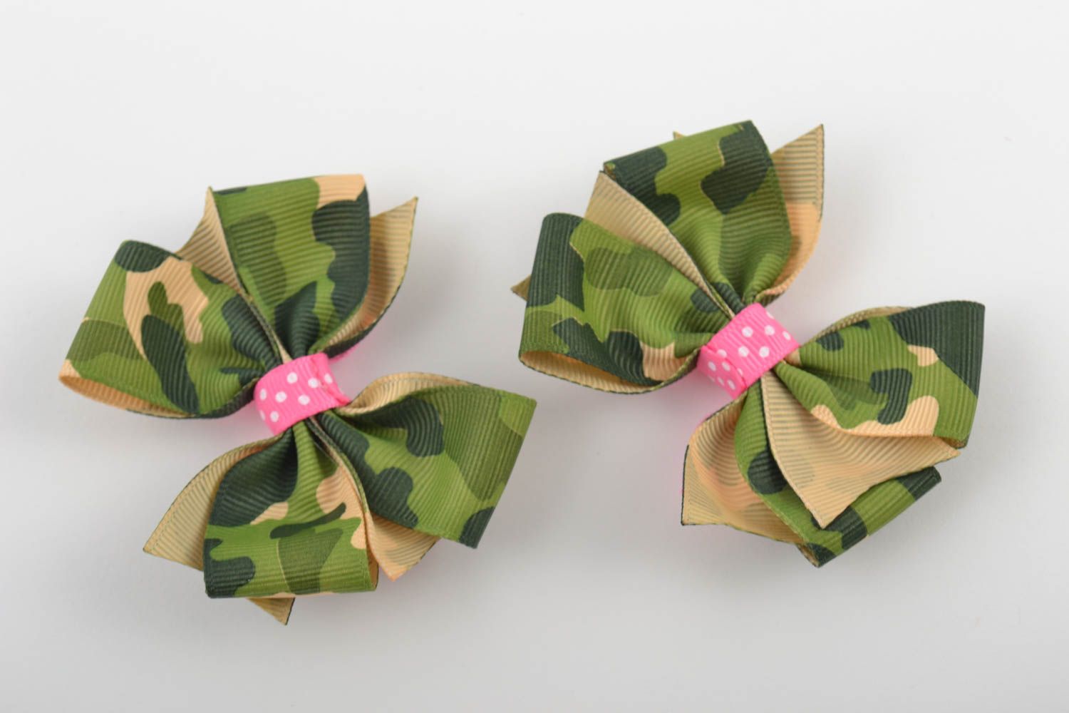 Set of 2 handmade cute bows jewelry making supplies bows for hair ribbon bows photo 3