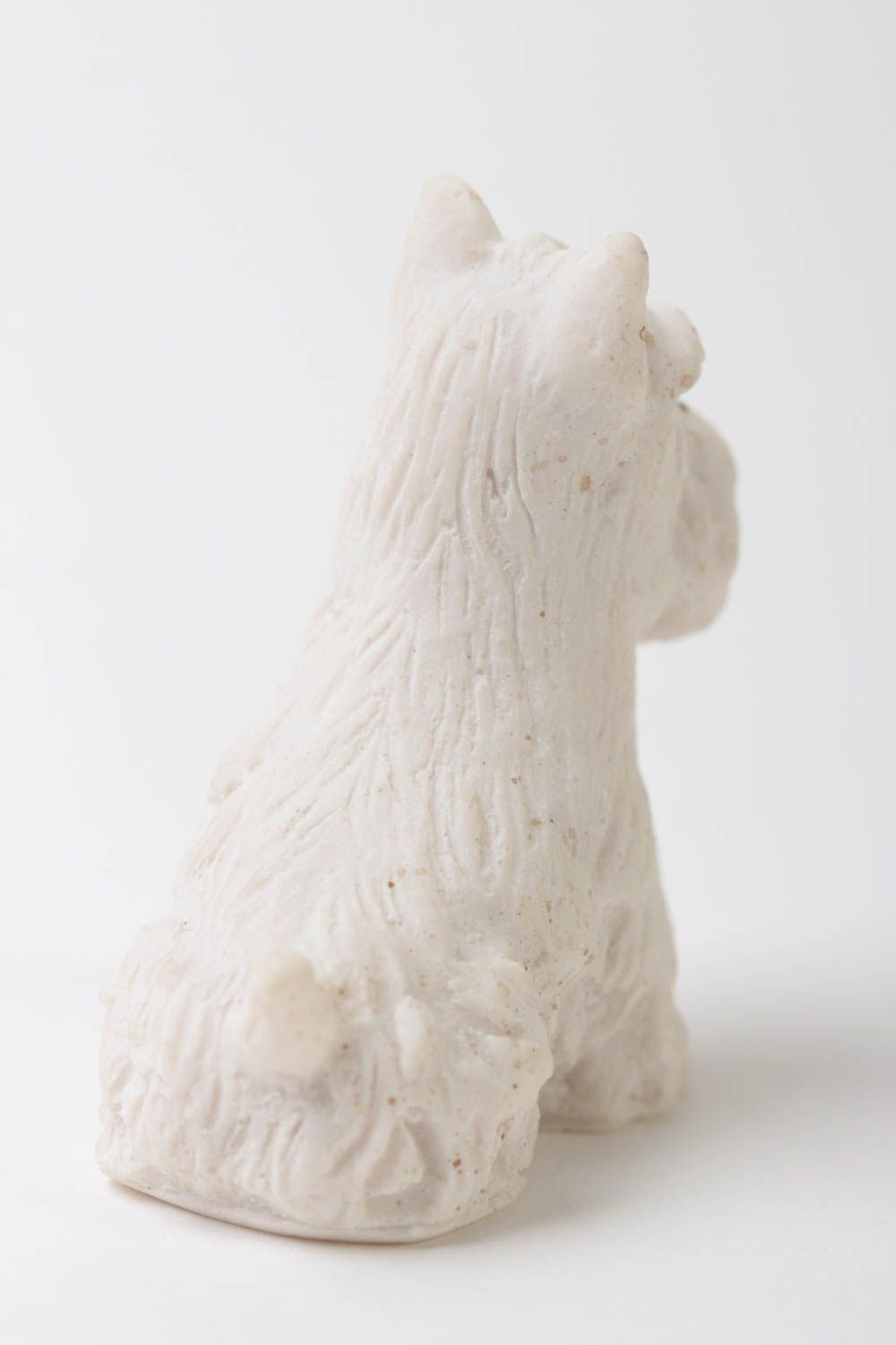 Handmade Hund Figur kleine Dekofigur Tischdeko Idee Rohling zum Bemalen foto 3