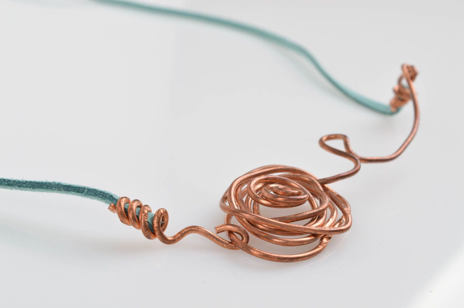 Handmade copper necklace metal jewelry copper accessories for women photo 5