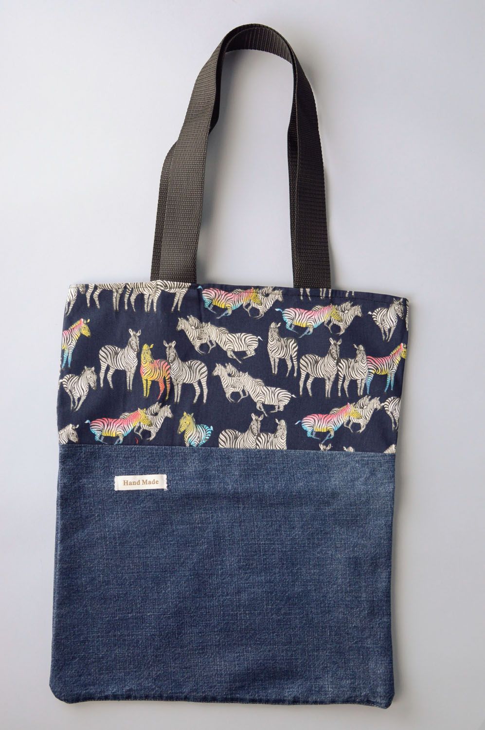 Fabric bag with zebras photo 1