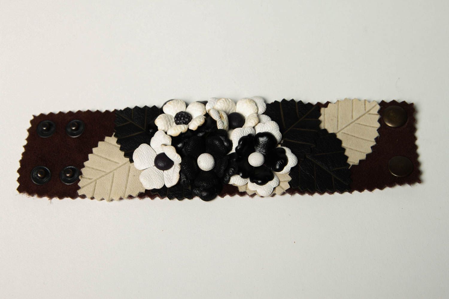 Handmade leather bracelet flower bracelet designs fashion accessories for girls photo 3