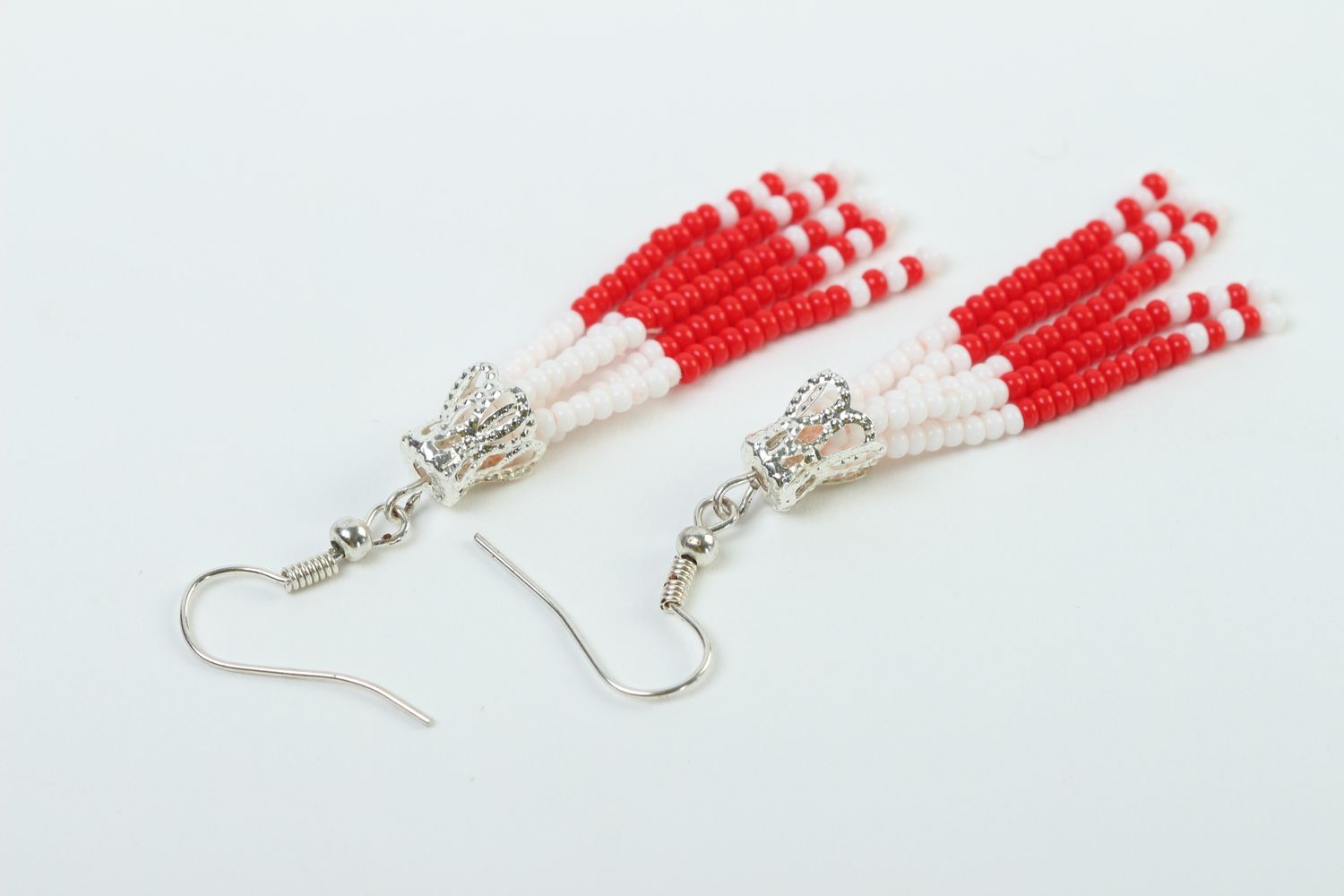 Stylish handmade beaded earrings woven bead earrings costume jewelry designs photo 5