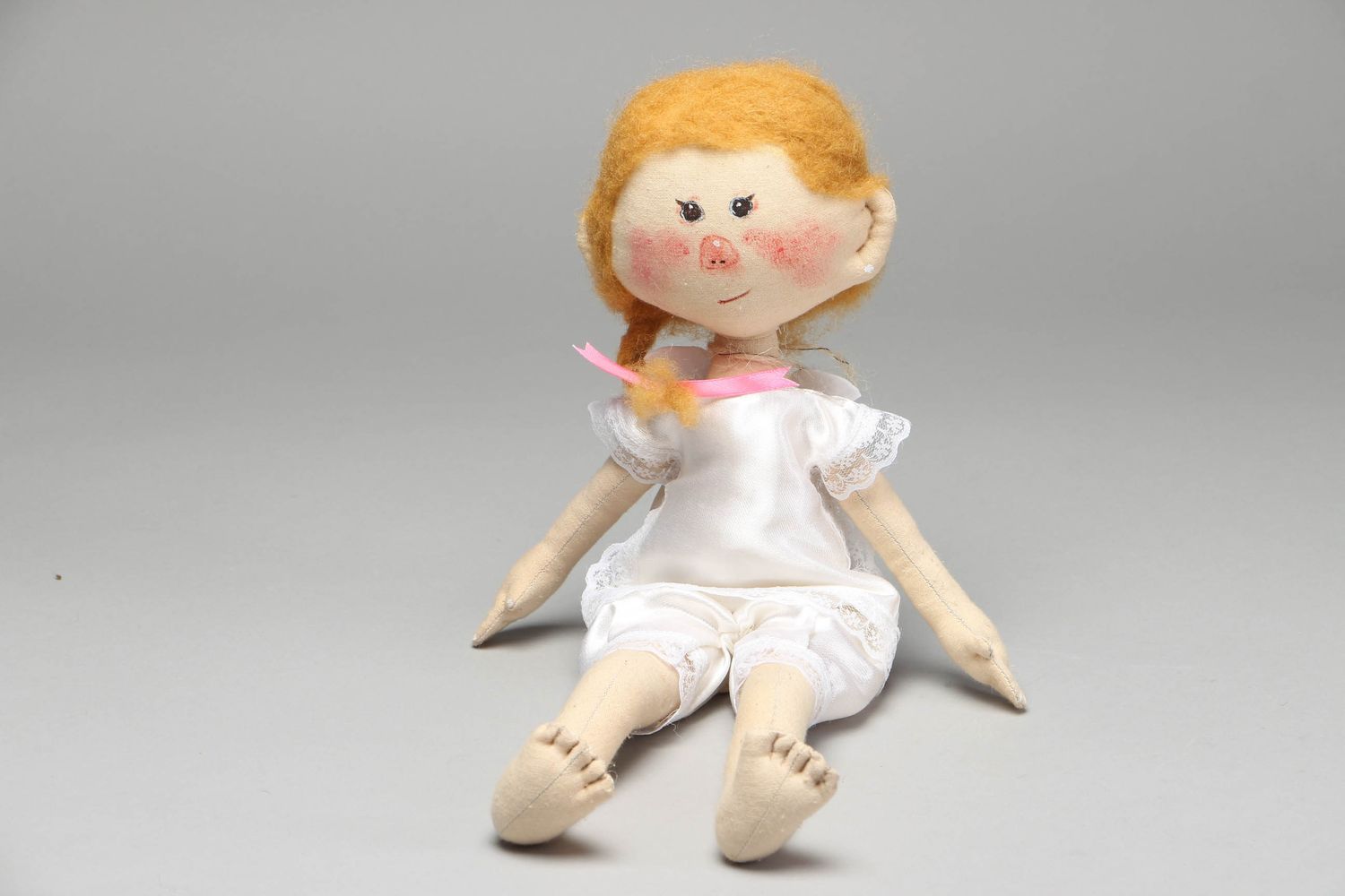 Handmade soft toy Girl photo 1
