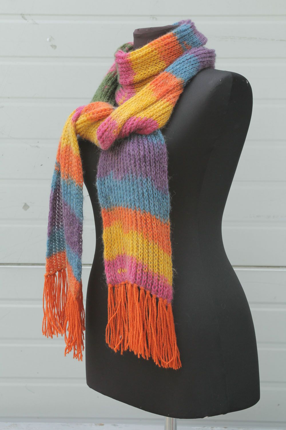Warm angora scarf photo 1