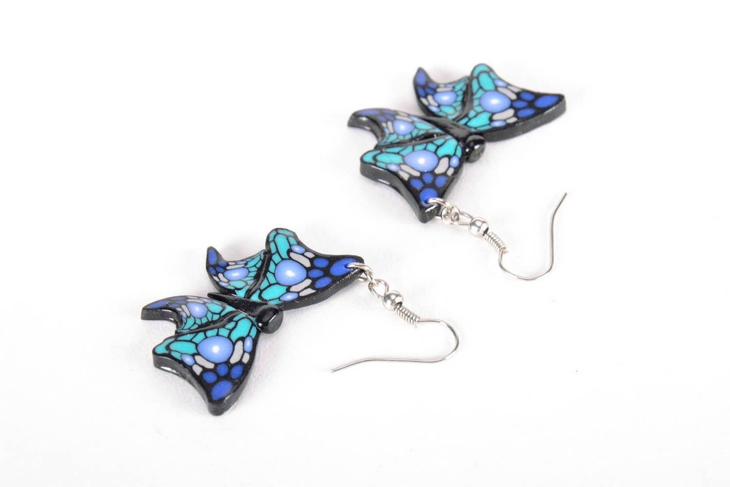 Polymer clay earrings Bows photo 5