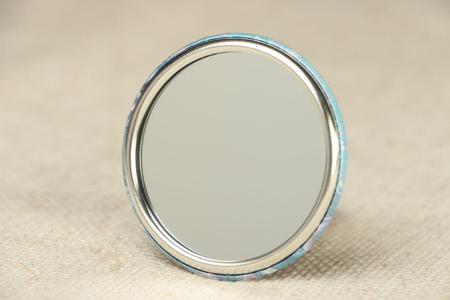 Miroir de poche fait main accessoire original pour fille avec impression photo photo 5