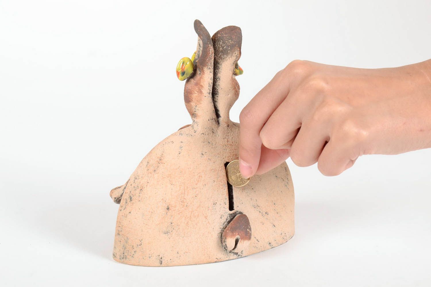 Tirelire en céramique faite main Lapin photo 4