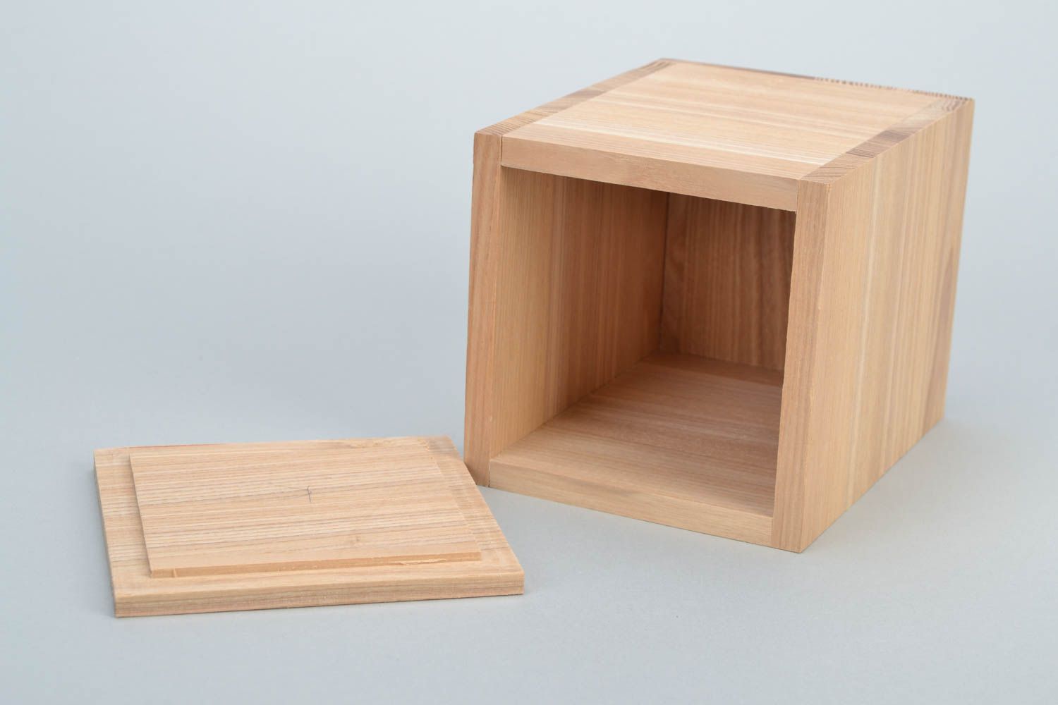 Handmade rectangular ash wood box craft blank for decoupage or painting photo 4