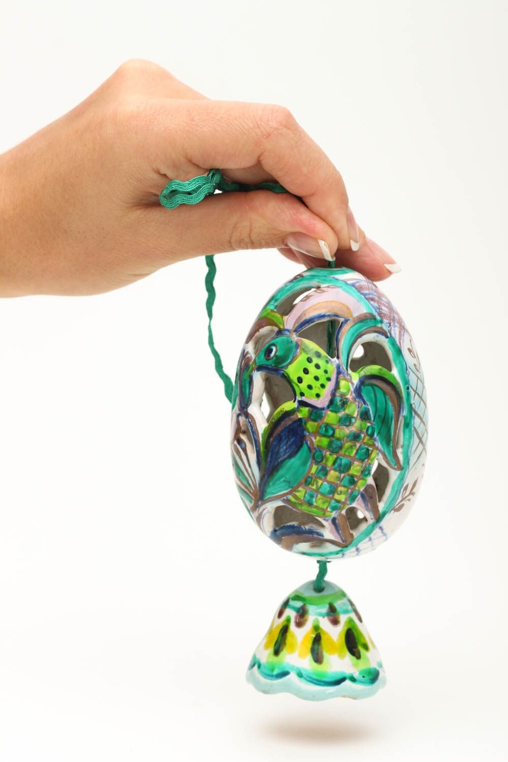 Huevo original de arcilla hecho a mano elemento decorativo regalo para Pascua foto 5