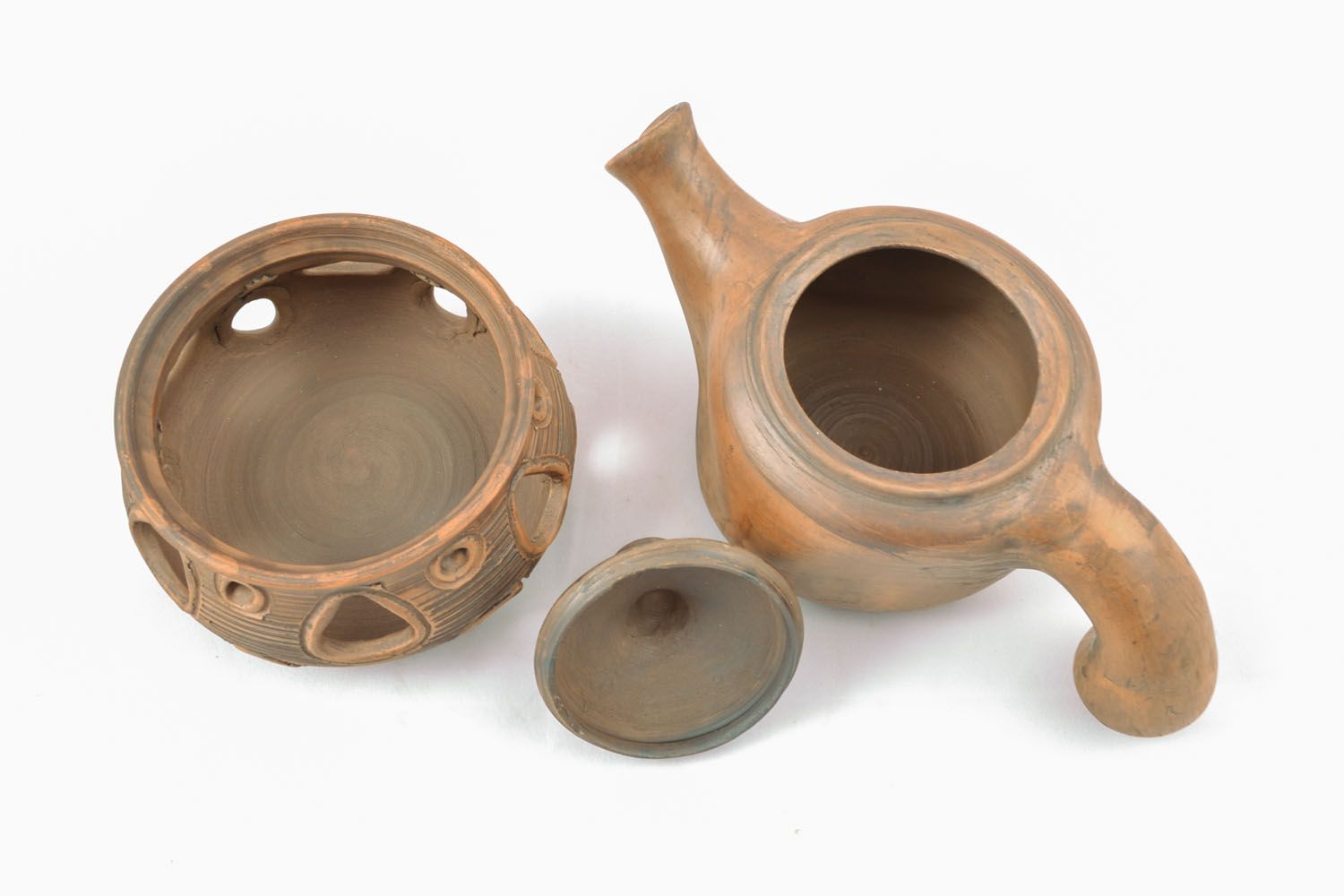 Ceramic teapot with holder photo 2