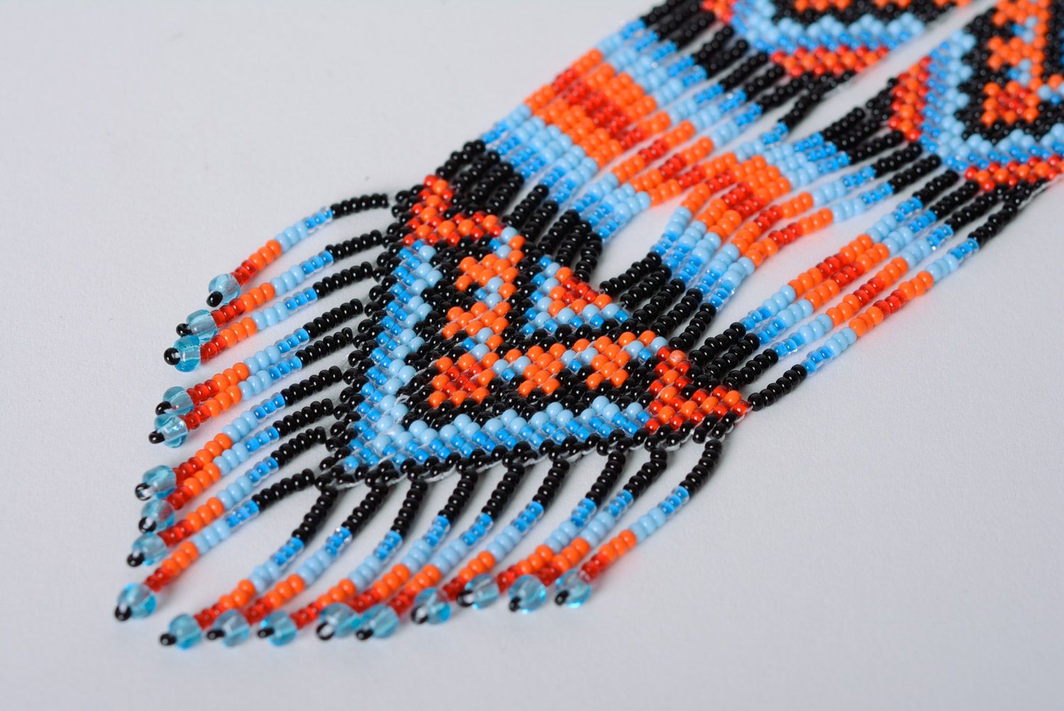 Beautiful designer handmade ethnic beaded gerdan necklace for women photo 2