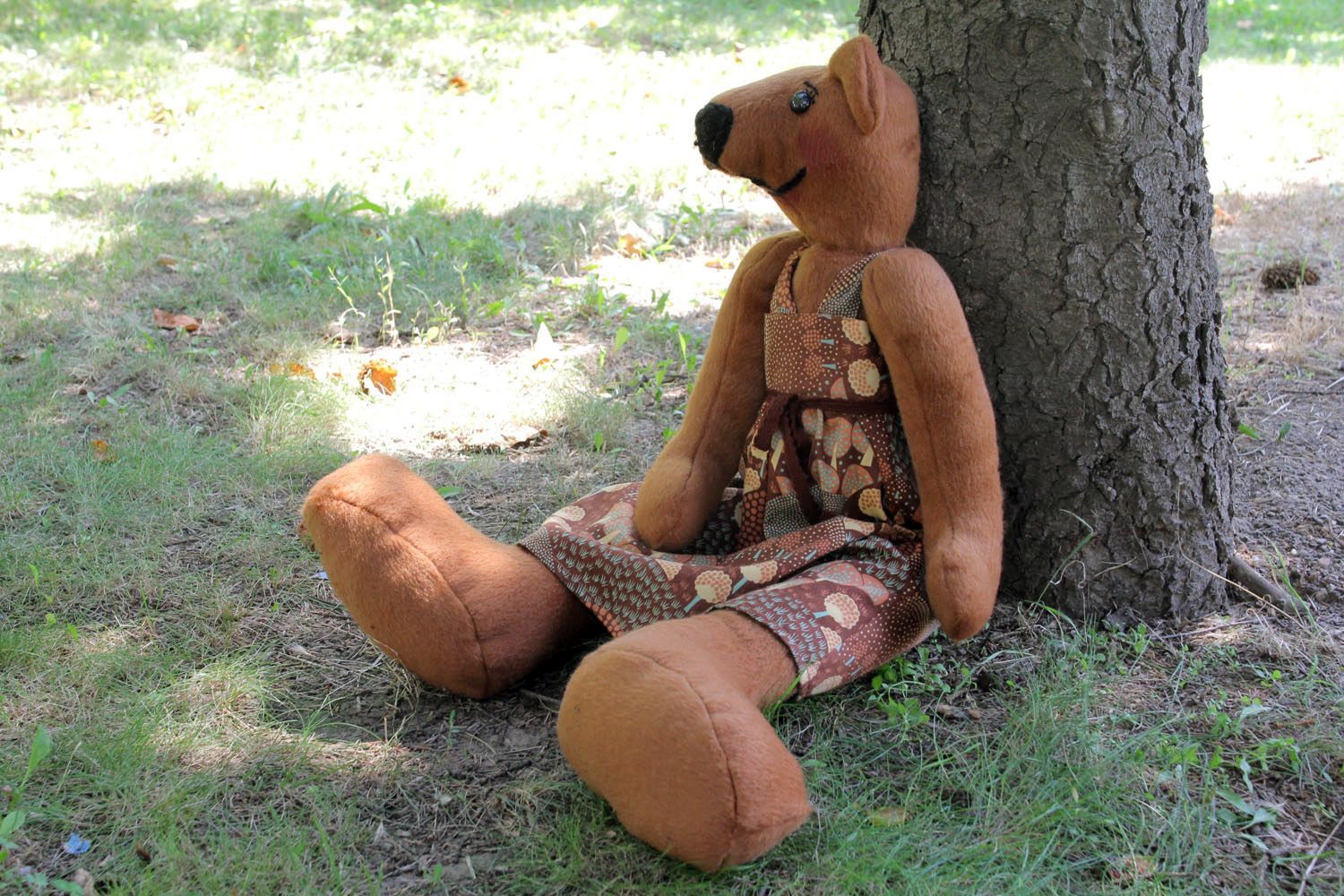 Мягкая игрушка из шерсти Медведица фото 1