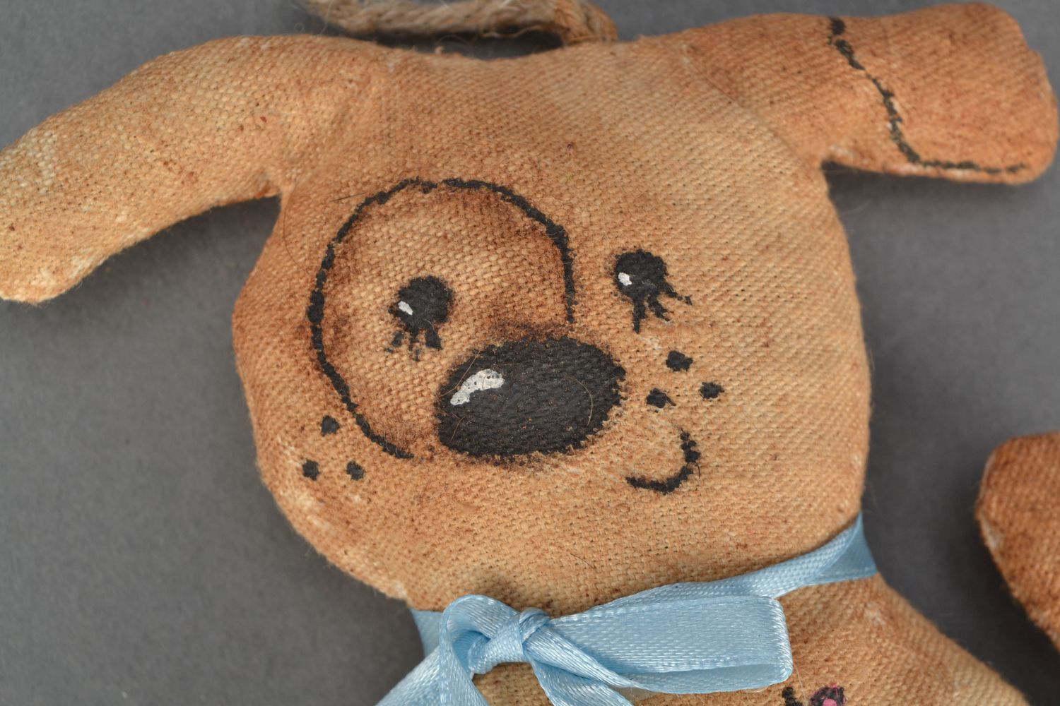 Fabric pendant toy imbued with coffee Dog photo 3