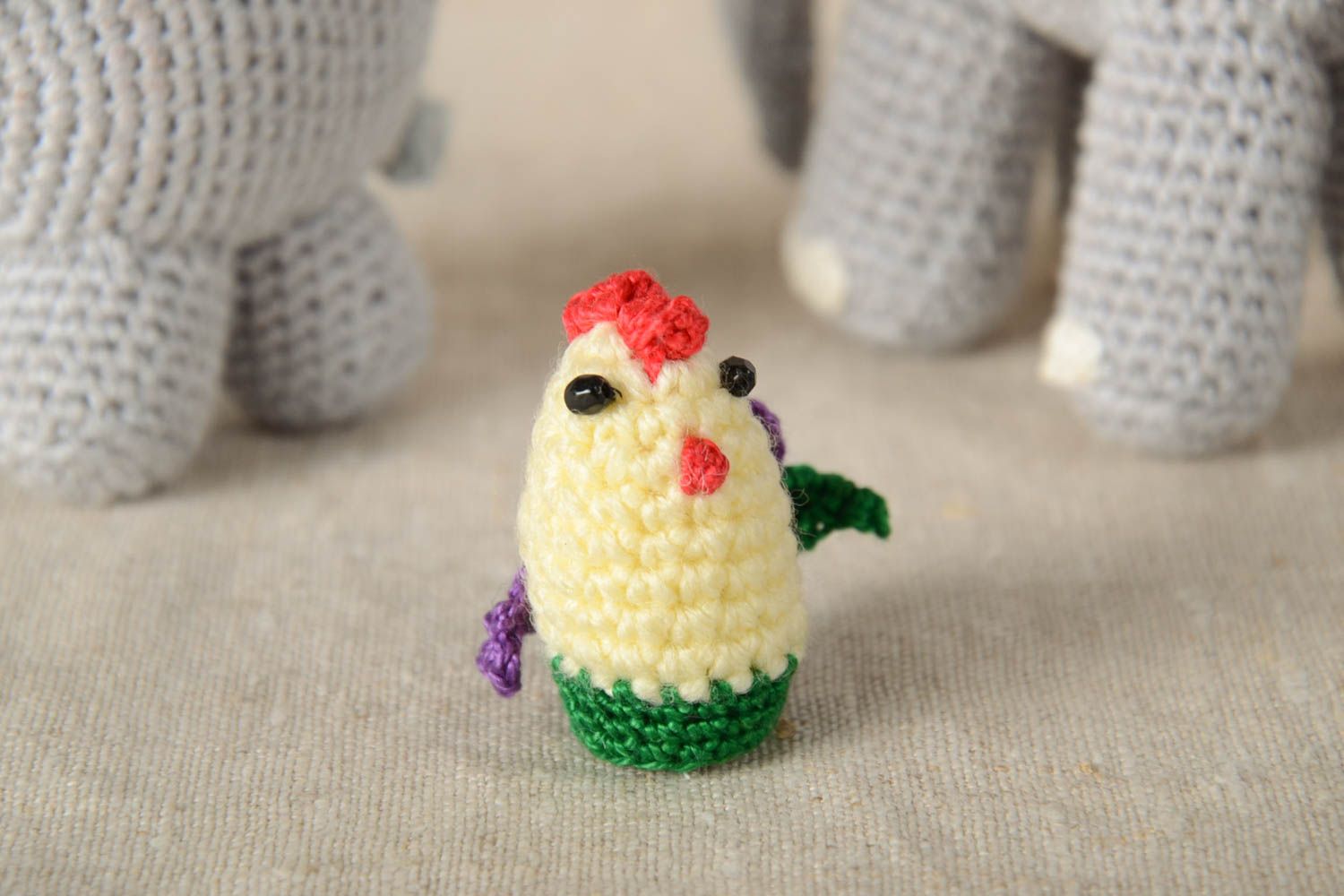 Handmade toy designer toy animal toy gift for baby nursery decor crocheted toy photo 1