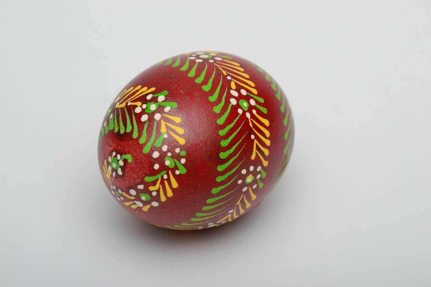 Handmade painted egg in Lemkiv style photo 3