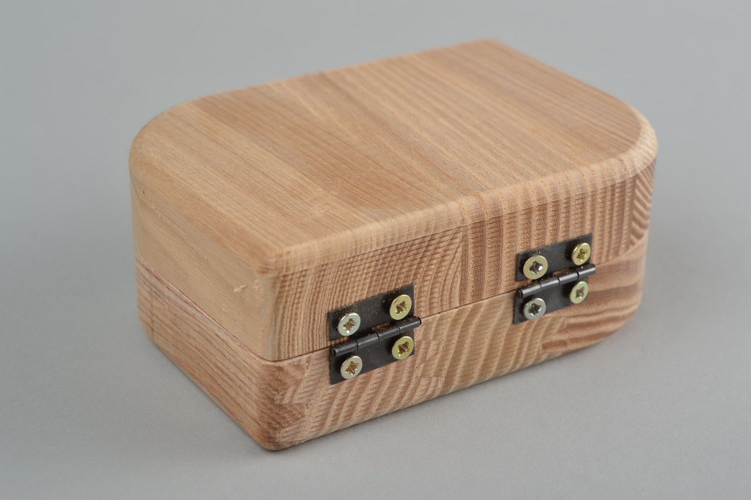 Petite boîte en bois brut écologique de frêne à décorer originale faite main photo 4